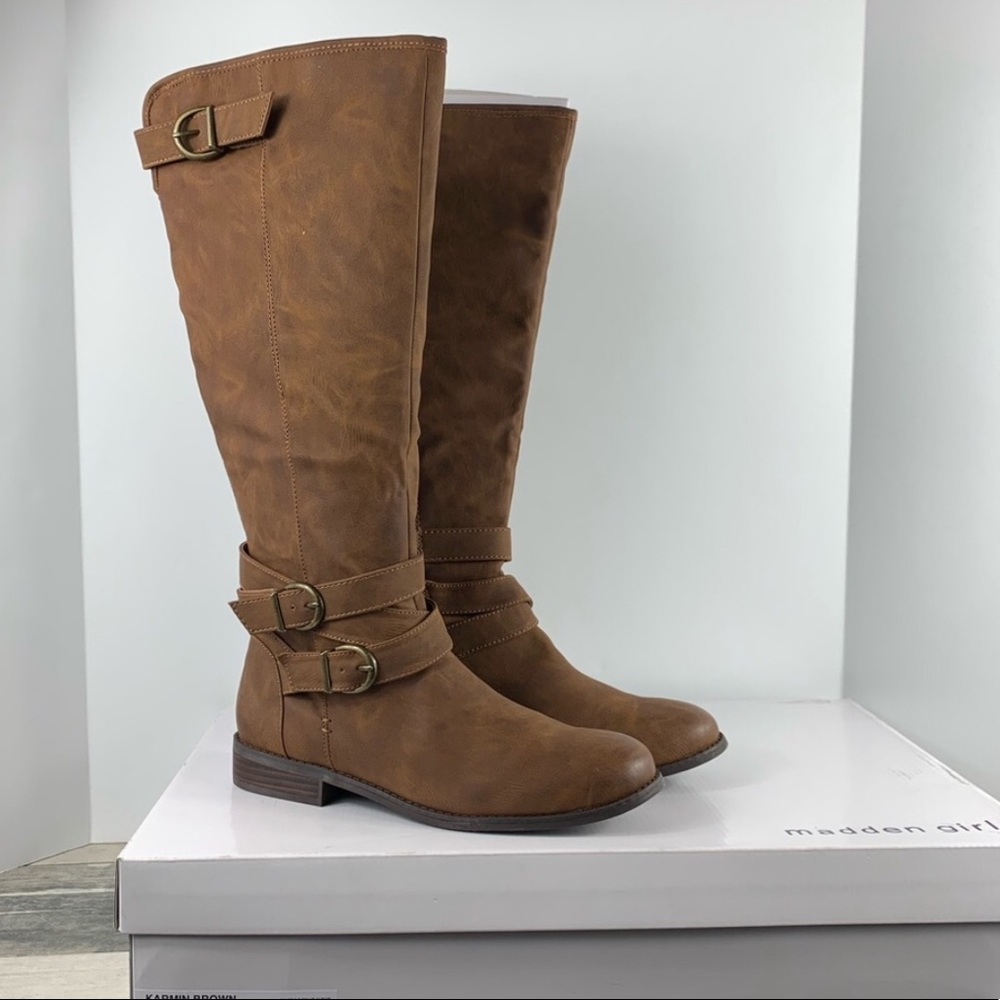 NIB Madden Girl Karmin Brown Tall Boots Knee High